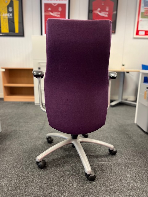 Purple high back operator chair