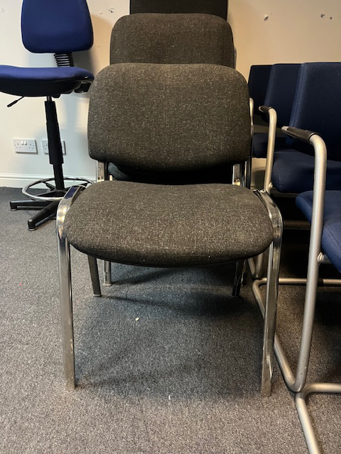 Charcoal stacking chairs