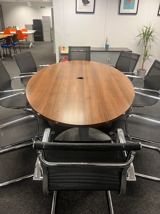 Dark Wood Meeting Table