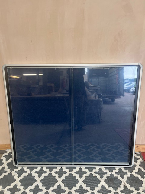 Glass display wall unit