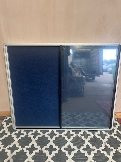 Glass display wall unit