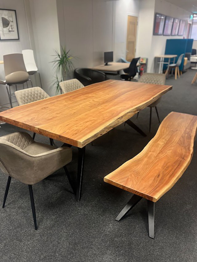 Large Dining Table With Bench And Seating