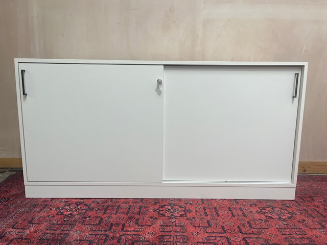 White Storage Cupboard With One Shelf