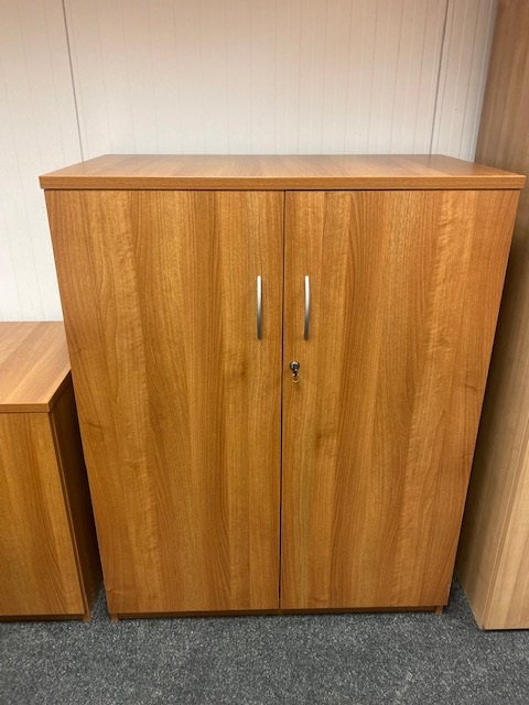 Walnut Double Door Storage Cupboard