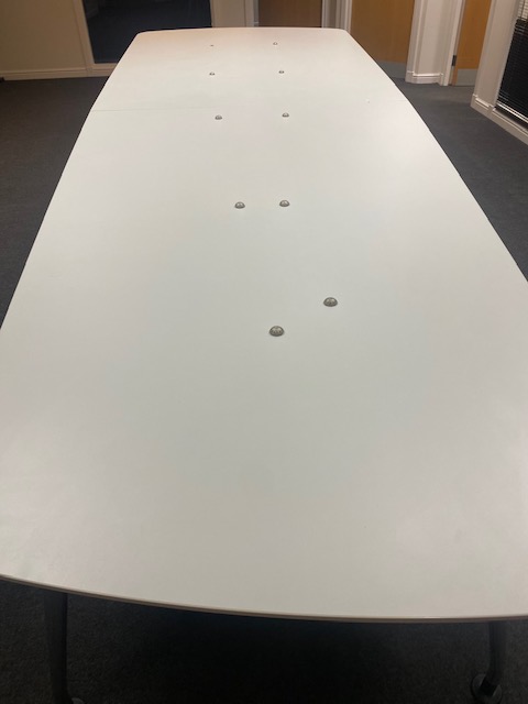 Large White Boardroom Table